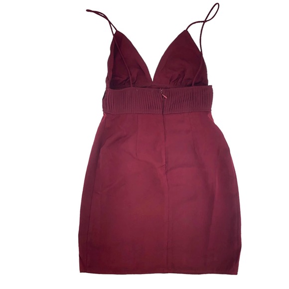 About Us NEW Womens Size XS Spaghetti Strap Andrea Mini Dress in Wine Red - Picture 8 of 8